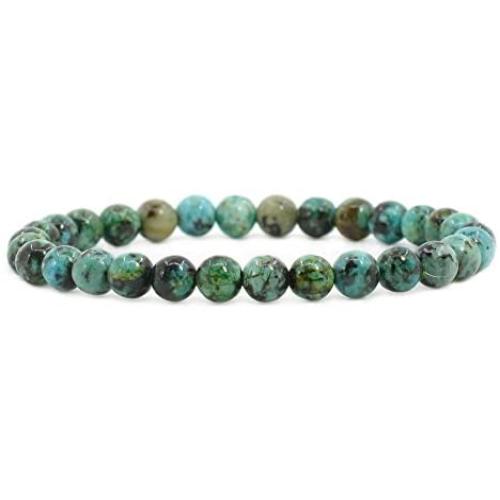 Justinstones Gem Semi Precious Gemstone 6mm Round Beads Stretch Bracelet 6.5 Inch