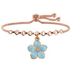 UJIMS Ohana Charm Bracelet Hawaiian Gift For Family Best Friends Ohana Jewelry with Hibiscus Flower Charm Family Member Gift