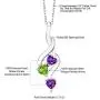 Gem Stone King 925 Sterling Silver Purple Amethyst and Green Peridot Pendant Necklace (0.73 Ct Heart Shape with 18 Inch Silver Chain) Gem Stone King 925 Sterling Silver Purple Amethyst and Green Peridot Pendant Necklace (0.73 Ct Heart Shape with 18 Inch Silver Chain)