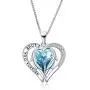 AOBOCO Sterling Silver Angel Heart Necklace Engraved I Love You Forever Pendant with Aquamarine Heart Crystal, Anniversary Birthday Jewelry Gift for Women Wife Girlfriend AOBOCO Sterling Silver Angel Heart Necklace Engraved I Love You Forever Pendant with Aquamarine Heart Crystal, Anniversary Birthday Jewelry Gift for Women Wife Girlfriend