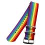 Nanafast Rainbow Bracelet Nylon Watch Band 18mm 20mm 22mm LGBT Pride Bracelet Adjustable Wristband for Men Women