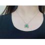 DMOMSA Classic gem Green Lucky Crab Pendant Necklace Charm Jewelry, Suitable for Female Birthday Gifts, Valentines Day, Mothers Day