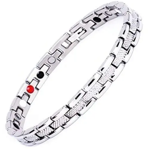 TwinYe Magnetic Bracelets for Women Arthritis Pain Relief Titanium Steel Health Magnet Therapy Bracelet,Silver TwinYe Magnetic Bracelets for Women Arthritis Pain Relief Titanium Steel Health Magnet Therapy Bracelet,Silver