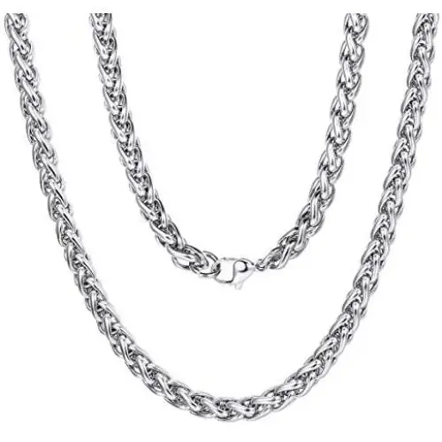 ChainsPro 3/6 mm Box/Wheat/Twist Rope Necklace, Replacement Chain for Pendant/Charm, 18-30 inches, 316L Stainless Steel/18K Gold Plated-Send Gift Box ChainsPro 3/6 mm Box/Wheat/Twist Rope Necklace, Replacement Chain for Pendant/Charm, 18-30 inches, 316L Stainless Steel/18K Gold Plated-Send Gift Box