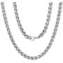 ChainsPro 3/6 mm Box/Wheat/Twist Rope Necklace, Replacement Chain for Pendant/Charm, 18-30 inches, 316L Stainless Steel/18K Gold Plated-Send Gift Box