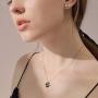 EleQueen 925 Sterling Silver Cute Bee Pendant Choker Necklaces Stud Earrings Jewelry Sets