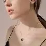 EleQueen 925 Sterling Silver Cute Bee Pendant Choker Necklaces Stud Earrings Jewelry Sets