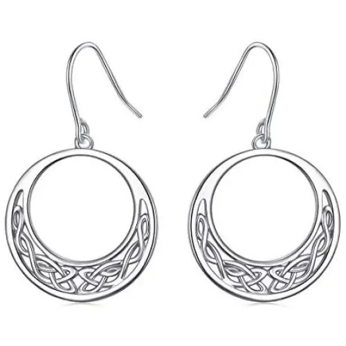 925 Sterling Silver Good Luck Irish Celtic Knot Drop Earrings Love Knot Dangle Earrings for Women Girls 925 Sterling Silver Good Luck Irish Celtic Knot Drop Earrings Love Knot Dangle Earrings for Women Girls