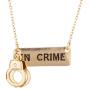 Lux Accessories Partners in Crime Gun Handcuff Friendship BFF Necklace
