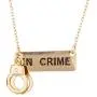 Lux Accessories Partners in Crime Gun Handcuff Friendship BFF Necklace Lux Accessories Partners in Crime Gun Handcuff Friendship BFF Necklace