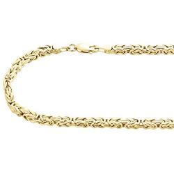 Mens Real 10K Yellow Gold Box Byzantine Link Chain 3.10mm Necklace 22-30 Inches