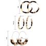 papasgix Acrylic Earrings Statement Earrings Minimalist Bohemian Geometric Octagon Resin Hoop Drop Dangle Fashion Earrings Gifts for Women Girls