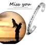 WUSUANED I Used to Be His/Her Angel Now Hes/Shes Mine Cuff Bracelet Loss of Dad Mom Sympathy Gift
