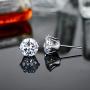 6 Pairs Pack of Earrings for Women Men Cubic Zirconia Studs Gold Plated Hypoallgenic