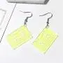 4Pairs Acrylic Cassette Tape Earrings Retro Tape Dangle Earrings Funny Rock Roll 1950s 80s Vinyl Record Drop Earrings for Women Girl Accessories