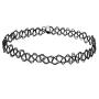 Haloty 6PCS Punk Lace Choker Necklace Black Crystal Pendant Necklaces Chain Vintage Leather Necklaces Jewelry for Women and Girls (StyleⅡ)