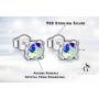 Swarovski Stud Earrings for Women - 925 Sterling Silver Crystal Earrings - Birthstone Earrings Studs for Girls - Aurore Boreale Crystal From Swarovski By GoSparkling Allergy-Free Passed SGS Inspection