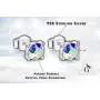 Swarovski Stud Earrings for Women - 925 Sterling Silver Crystal Earrings - Birthstone Earrings Studs for Girls - Aurore Boreale Crystal From Swarovski By GoSparkling Allergy-Free Passed SGS Inspection