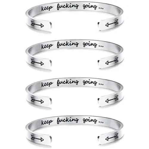 Sllaiss 4 Pcs Inspirational Bracelets Stainless Steel Cuff Bangle Bracelet for Women Men Engraved Motivational Friendship Encouragement Bracelet Graduation Gifts Sllaiss 4 Pcs Inspirational Bracelets Stainless Steel Cuff Bangle Bracelet for Women Men Engraved Motivational Friendship Encouragement Bracelet Graduation Gifts