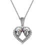 AILIN 925 Sterling Silver/Stainless Steel Personalized Skull Heart Necklace with Birthstones January to December Cubic Zirconia Eye Crystal Party Birthday Valentines Day Jewelry Gifts for Women Men
