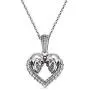 AILIN 925 Sterling Silver/Stainless Steel Personalized Skull Heart Necklace with Birthstones January to December Cubic Zirconia Eye Crystal Party Birthday Valentines Day Jewelry Gifts for Women Men