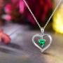 ✦Gifts for Mothers Day✦ Forever Love Heart Necklace Jewelry 18K White Gold/ Rose Gold Plated 925 Sterling Silver Birthstone Pendant Necklace with 5A Cubic Zirconia Birthday Gifts for Women and Girls