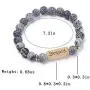 YINI 3 Pcs Natural Volcanic Stone Friendship Bracelets Handmade Beaded Stretch Bracelets