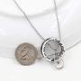 Uloveido Christian Circle Round Ring Necklace Engraved Faith As Small As A Mustard Seed Can Move Mountains Y958