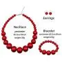 Halawly Large Pearl Necklace Jewelry Set - 3 Colors Simulated Pearl Beads Statement Strand Necklaces Bracelet and Earrings for Women Halawly Large Pearl Necklace Jewelry Set - 3 Colors Simulated Pearl Beads Statement Strand Necklaces Bracelet and Earrings for Women