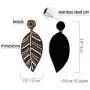 Vintage Leaf Drop Dangle Earrings, Boho Handmade Bead Statement Jewelry for Women Teen Girls Vintage Leaf Drop Dangle Earrings, Boho Handmade Bead Statement Jewelry for Women Teen Girls