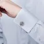 AMITER Cufflinks for Men Initial Mens Crystal Cuff Links Personalized Silver for Wedding Shirt Business Alphabet A-Z AMITER Cufflinks for Men Initial Mens Crystal Cuff Links Personalized Silver for Wedding Shirt Business Alphabet A-Z