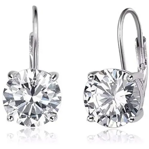 ECOLVANT Swarovski Crystal Earrings for Women Sterling Silver Earrings White Gold Plated Zirconia Leverback Dangle Earrings for Women Girls Birthday Party Fashion Drop Earrings ECOLVANT Swarovski Crystal Earrings for Women Sterling Silver Earrings White Gold Plated Zirconia Leverback Dangle Earrings for Women Girls Birthday Party Fashion Drop Earrings