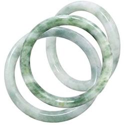 Karatgem Jewelry Natural Jadeite Jade Round Bangle Bracelet 40-64mm Inner from US Warehouse