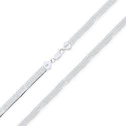 Thin Flat Flexible 925 Sterling Silver Magic Snake Herringbone Chain Necklace For Women Made In Italy 16 18 20 24 Inch