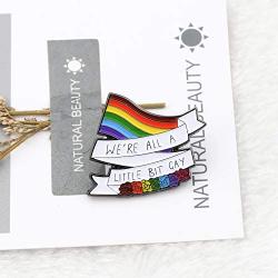 WSNANG Progress Pride Flag LGBTQ Transgender Flag Enamel Pin Gay Lesbian Pride LGBT Gift