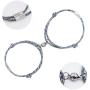 XXY Couple Magnetic Bracelet Set - Love is Love Ajustable Mutual Attraction Rope Braided Charm Pendants Bracelet Couple Gift Jewelry Set for Women Men