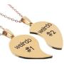 MJartoria Best Friend Necklaces BFF Necklace for 2 Friendship Valentines Day Gifts Split Heart Necklace Weirdo 1 Weirdo 2 Best Friends Forever Pendant Set