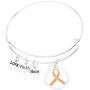 Orange Ribbon Bracelet, Leukemia Awareness, MS Awareness, Self Injury, Kidney Cancer, ADHD, Awareness Jewelry