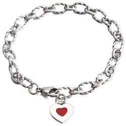 Heart Initial Chain Bracelet for Women Gifts 26 Letter Charms Bracelet Stainless Steel Link Bracelets Birthday Christmas Jewelry for Women Girl Teen