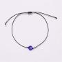 The Woos 2Pcs Evil Eye Bracelets Good Luck Pinky Promise Distance Matching Bracelets for Couple Friendship Family Adjustable Hand-Woven Cords Rope Thread Bracelet Protection Jewelry