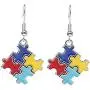 Eiffy Autism Awareness Hope Jigsaw Puzzle Piece Drop Earring Heart Cross Pendant Necklace Bracelet with Snake Chain for Women Jewelry Eiffy Autism Awareness Hope Jigsaw Puzzle Piece Drop Earring Heart Cross Pendant Necklace Bracelet with Snake Chain for Women Jewelry