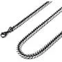 MOWOM Black Chain Necklace for Men Women Boy 316L Stainless Steel Water Resistent Big Thick Cuban Link Chains Plated & Brushed Finish Silver Color with Gift Box (4.6-6.5 MM Wide, 16-36 Inches Long) MOWOM Black Chain Necklace for Men Women Boy 316L Stainless Steel Water Resistent Big Thick Cuban Link Chains Plated & Brushed Finish Silver Color with Gift Box (4.6-6.5 MM Wide, 16-36 Inches Long)