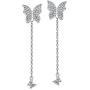 Mints Sterling Silver Butterfly Earring Cubic Zirconia Dangle Earrings Drop Jewelry for Women