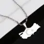 Stainless Steel Silver Color Turkey Map Pendant Necklace Turkish Flag Charm Jewelry Stainless Steel Silver Color Turkey Map Pendant Necklace Turkish Flag Charm Jewelry