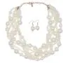 Womens Multi Strand Chunky Statement Pearl Necklace Choker for Women Bride Wedding Jewelry Set Womens Multi Strand Chunky Statement Pearl Necklace Choker for Women Bride Wedding Jewelry Set