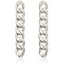 ZITULRY Link Chain Drop Earrings for Women Statement Long Dangle Earrings Silver Gold plated Stud Earrings for girl