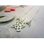La Menagerie Turtle Silver Origami Jewelry - Silver Geometric Chain Necklace – 925 Sterling Plated Silver Necklace for Women & Girls – Stylish Turtle Pendant Necklace
