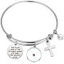 HOLLP Pastors Wife Gift Faith Mustard Seed Bracelet Religious Jewelry Pastor Appreciation Gifts God Found Some of The Strongest Women and Made Them Pastors Wives Bracelet