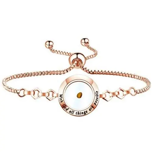 FAADBUK Christian Mustard Seed Bracelet Christian Gift With God All Things Are Possible Mustard Seed Jewelry Bracelet Religious Gift Jewelry For Women Girl FAADBUK Christian Mustard Seed Bracelet Christian Gift With God All Things Are Possible Mustard Seed Jewelry Bracelet Religious Gift Jewelry For Women Girl