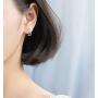Small Cute Ball Star Dangle Sterling Silver Earrings for Women Teen Girls 925 Cartilage Hypoallergenic Sensitive Ears Hollow Pentagram Drop Dangling Earring Birthday Jewelry Daughter Friend Gift
